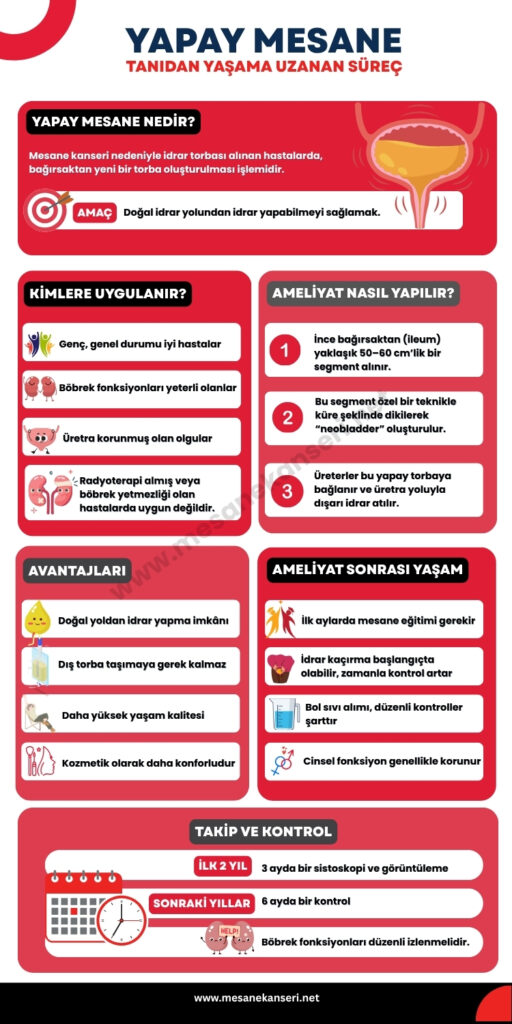 Yapay Mesane Nedir? Avantajları Nelerdir? Yapay Mesane Ameliyat Süreci ve Ameliyat Sonrası Avantajlar